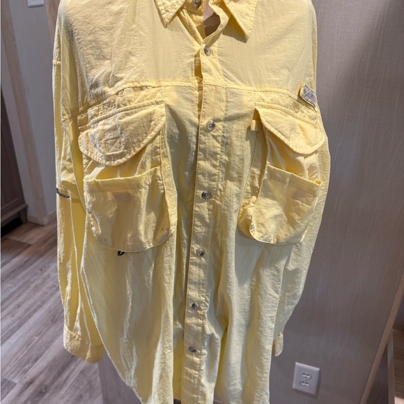 Columbia Yellow Button-Up Shirt - Picture 1 of 8